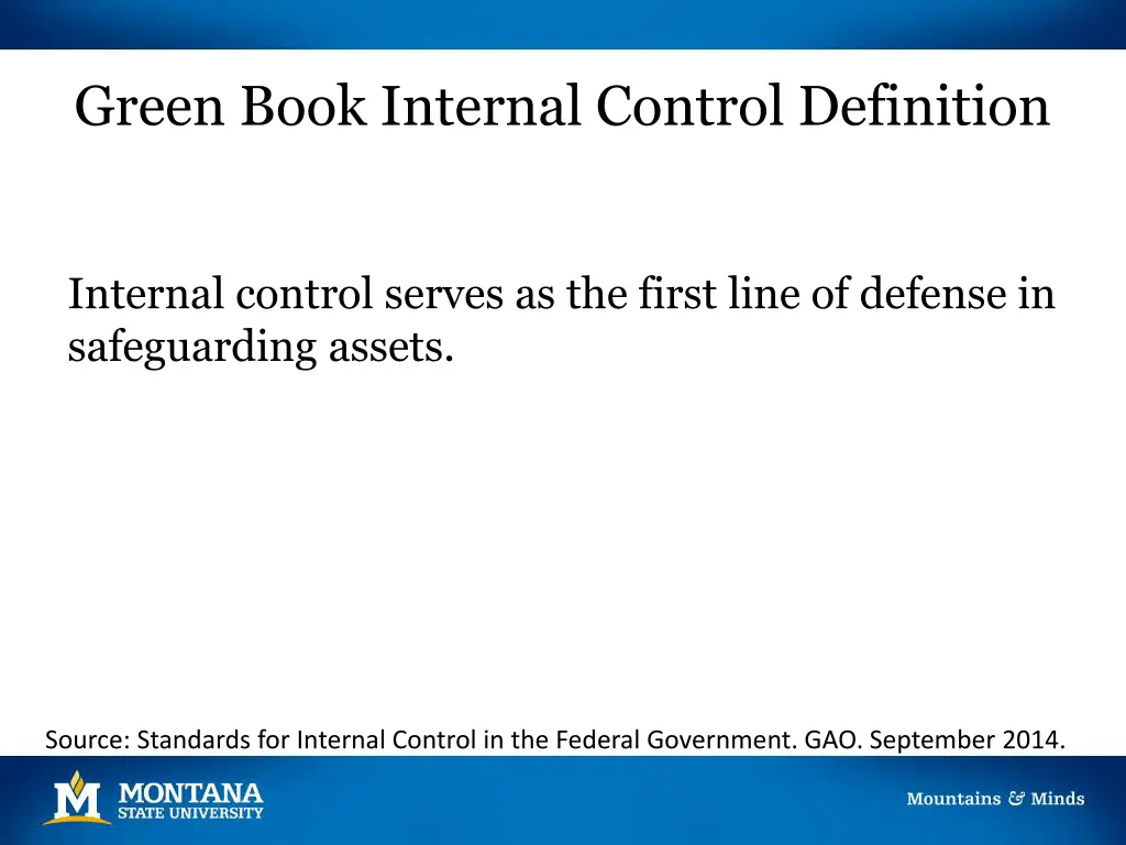 green book internal control definition 3