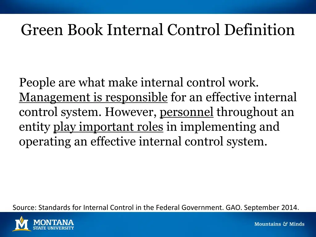 green book internal control definition 5