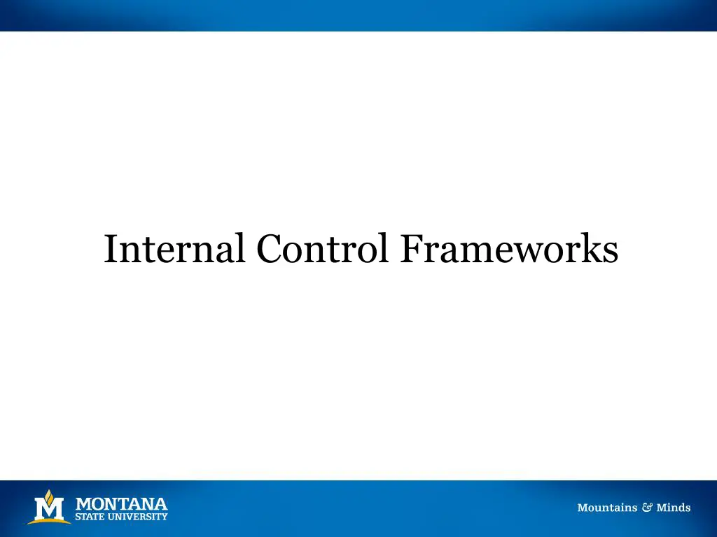 internal control frameworks