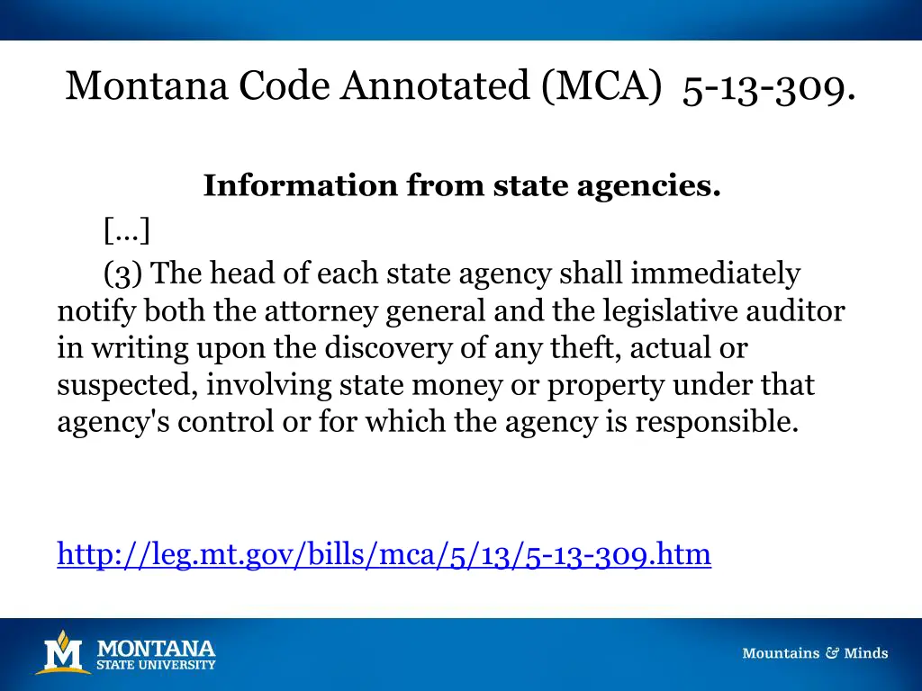montana code annotated mca 5 13 309