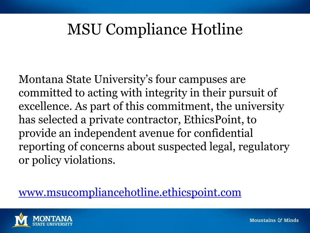 msu compliance hotline