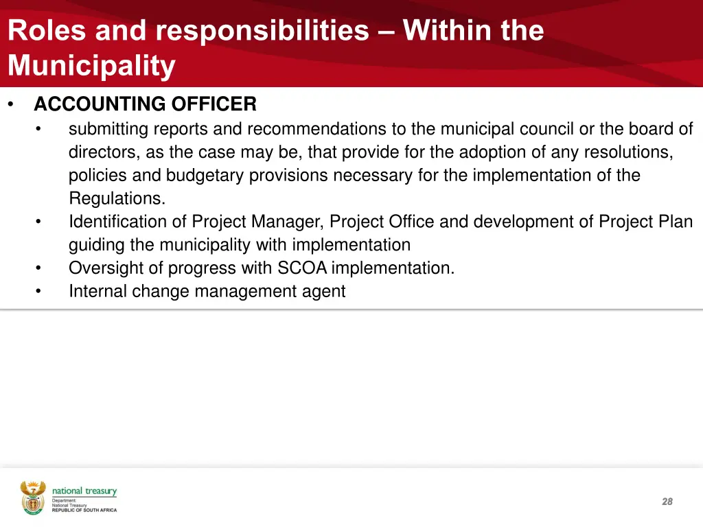 roles and responsibilities within the municipality 1