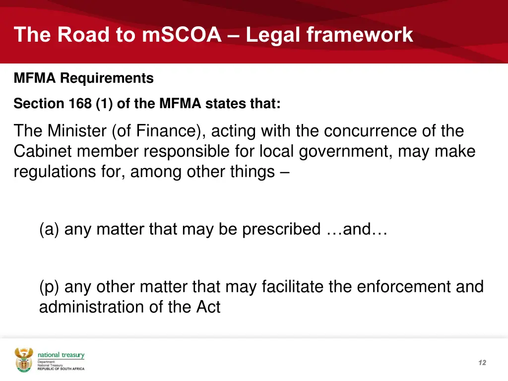 the road to mscoa legal framework 1