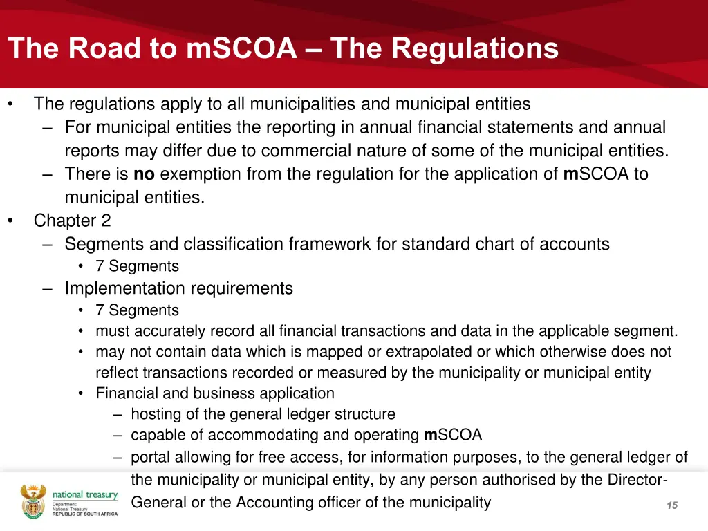 the road to mscoa the regulations 2
