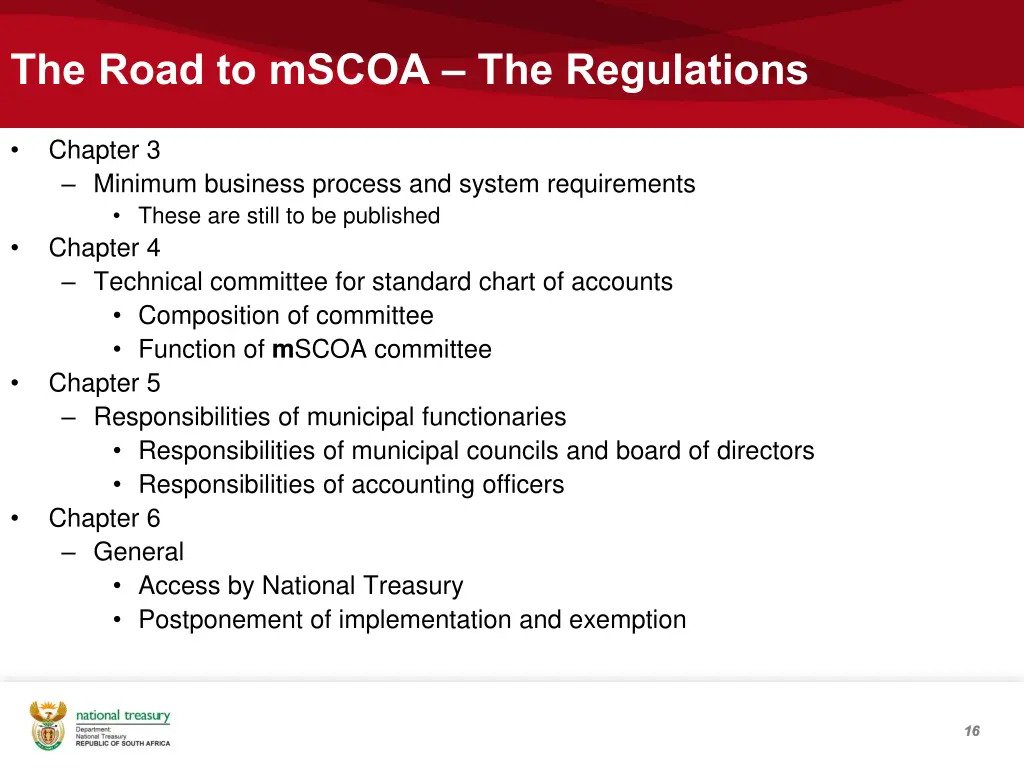 the road to mscoa the regulations 3