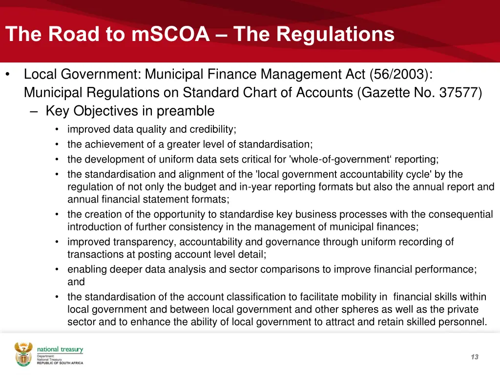the road to mscoa the regulations