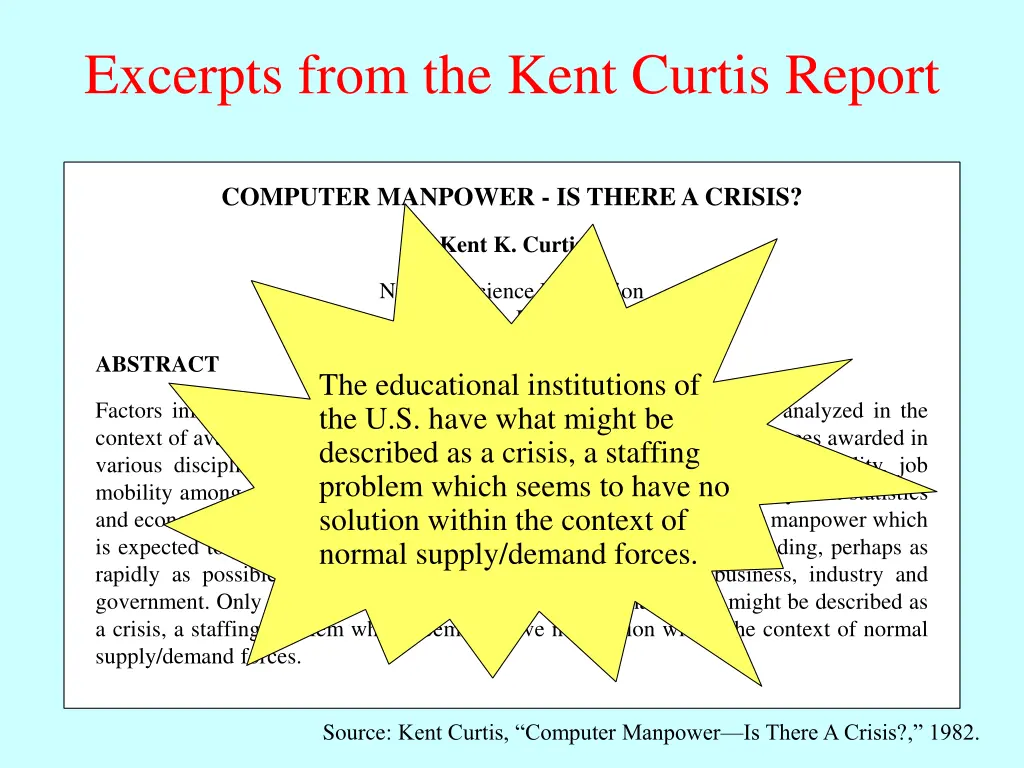 excerpts from the kent curtis report