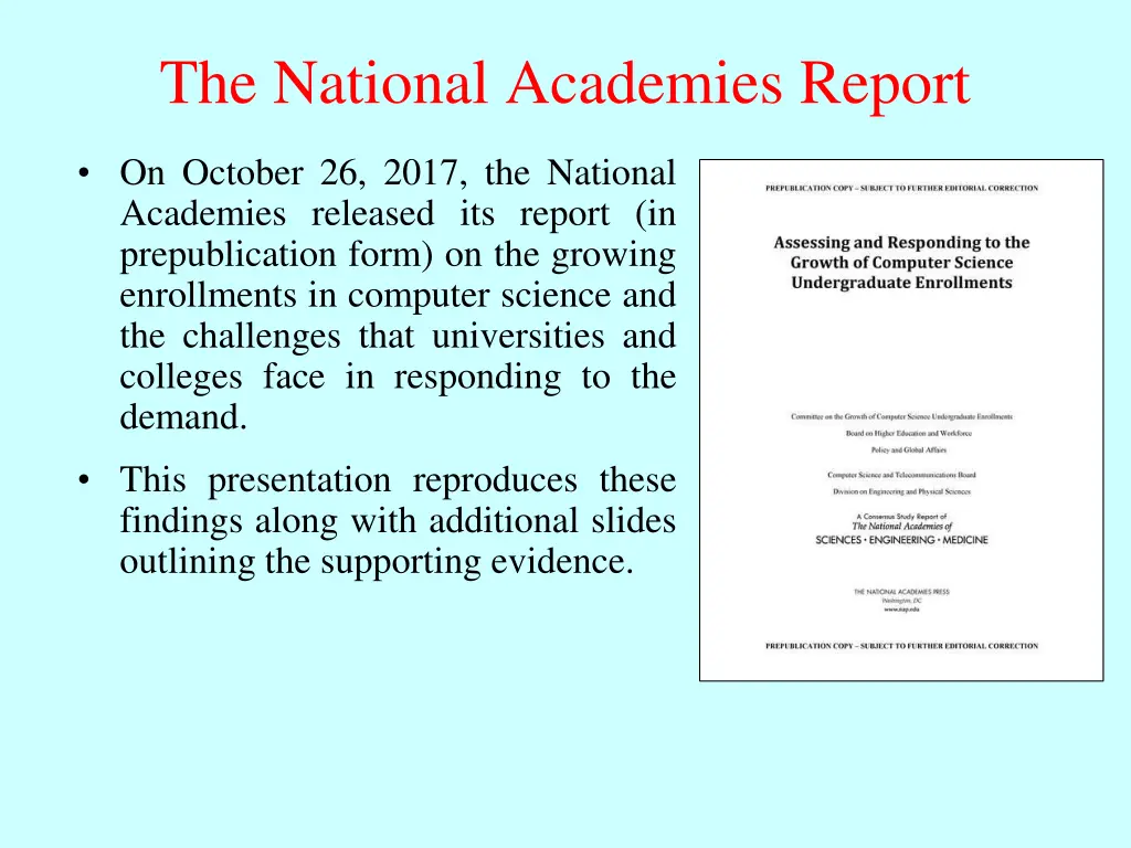 the national academies report