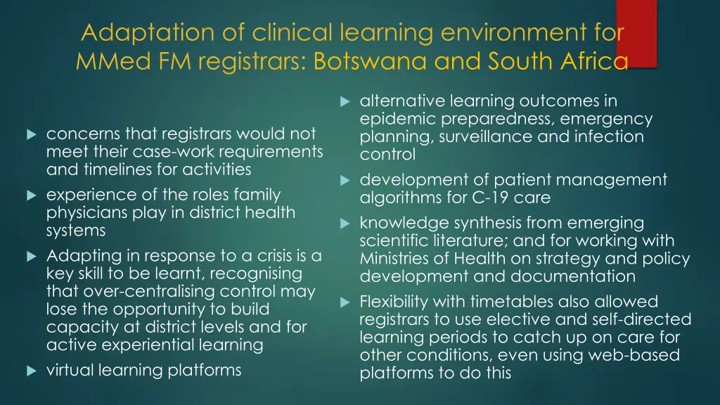 adaptation of clinical learning environment