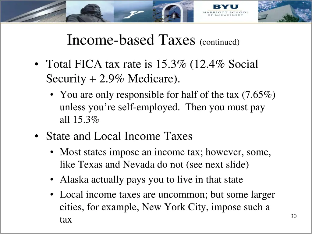 income based taxes continued