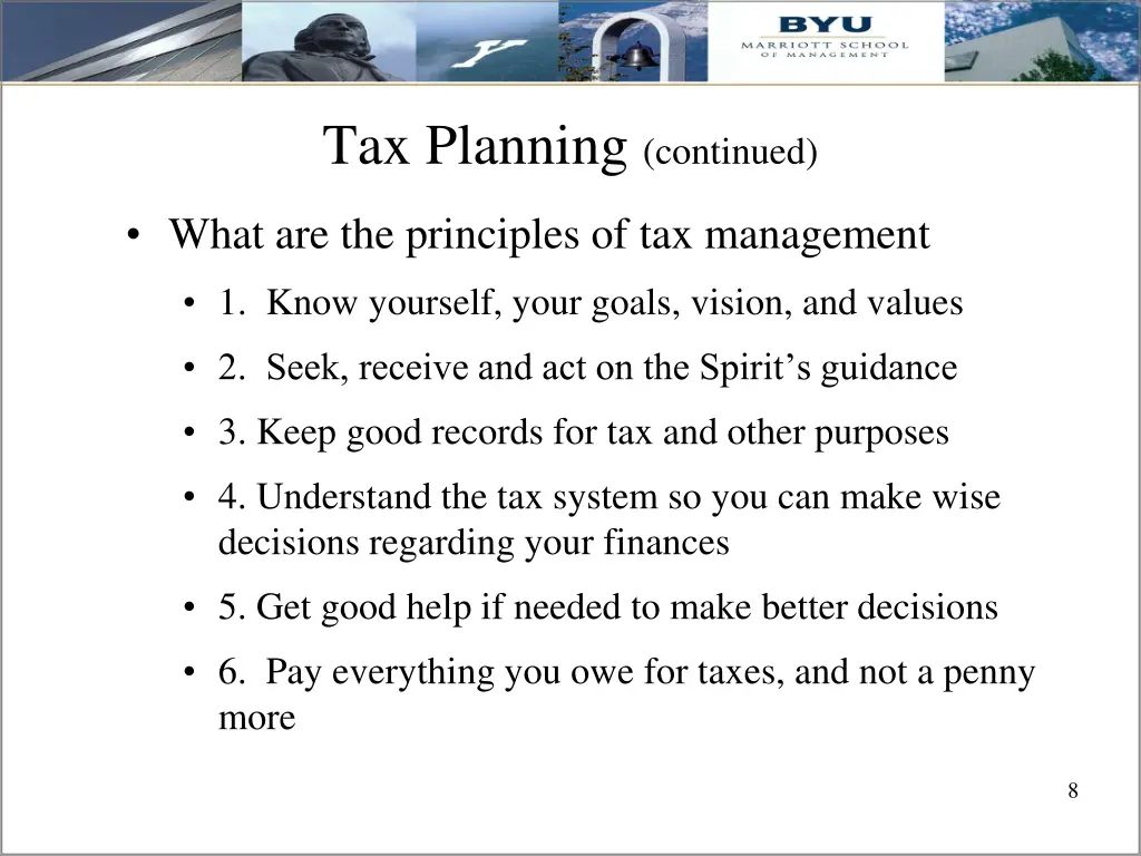 tax planning continued 1