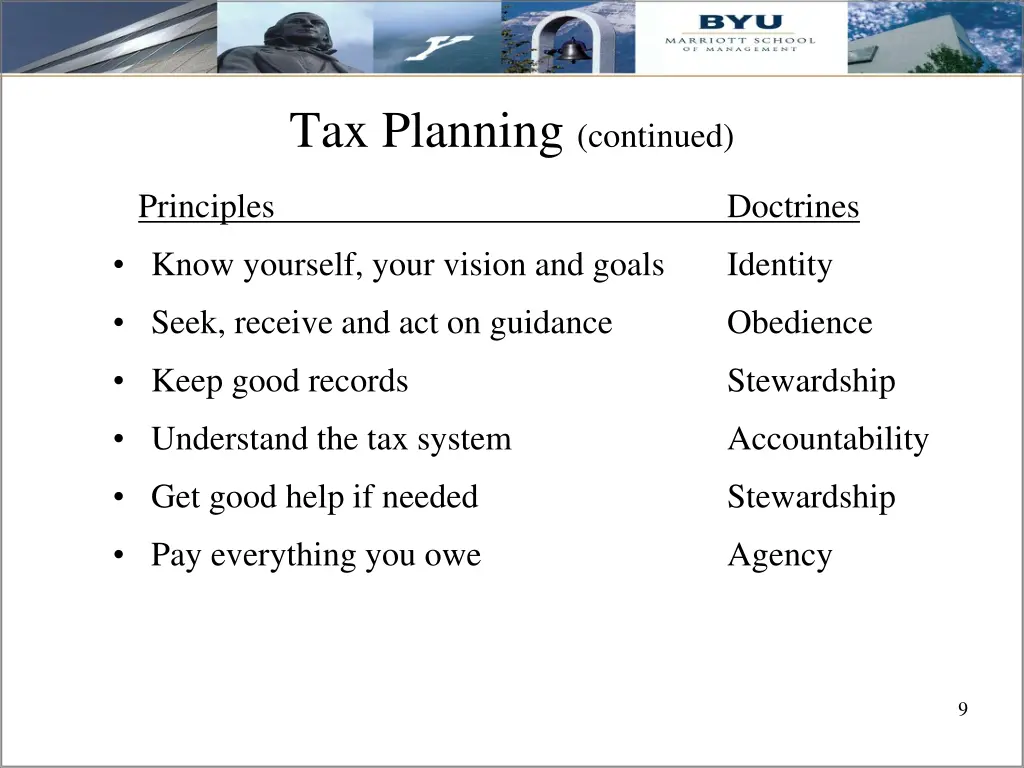tax planning continued 2