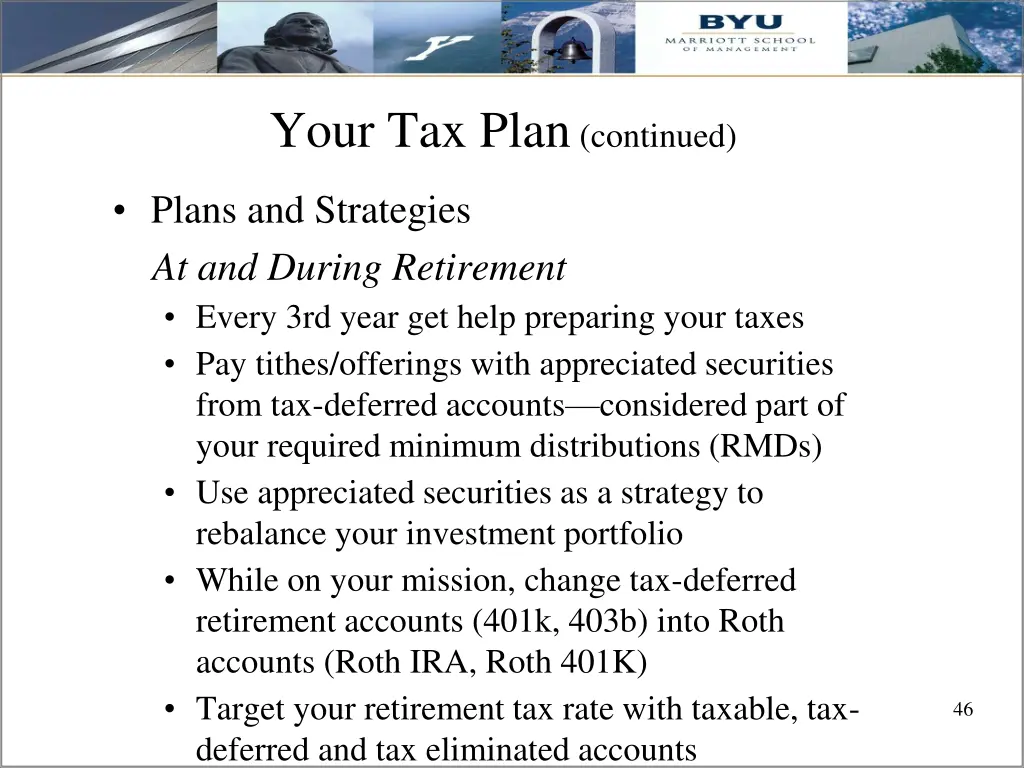 your tax plan continued 2