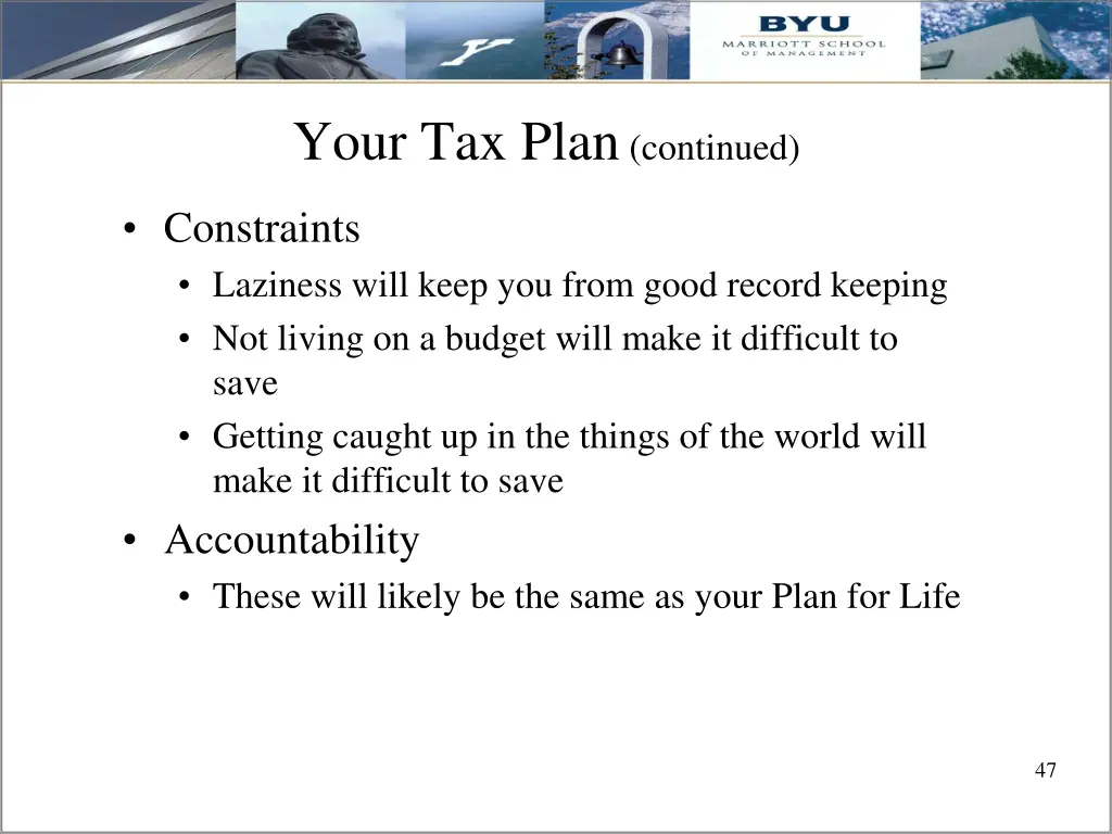 your tax plan continued 3