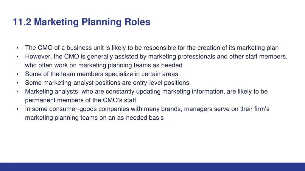 11 2 marketing planning roles