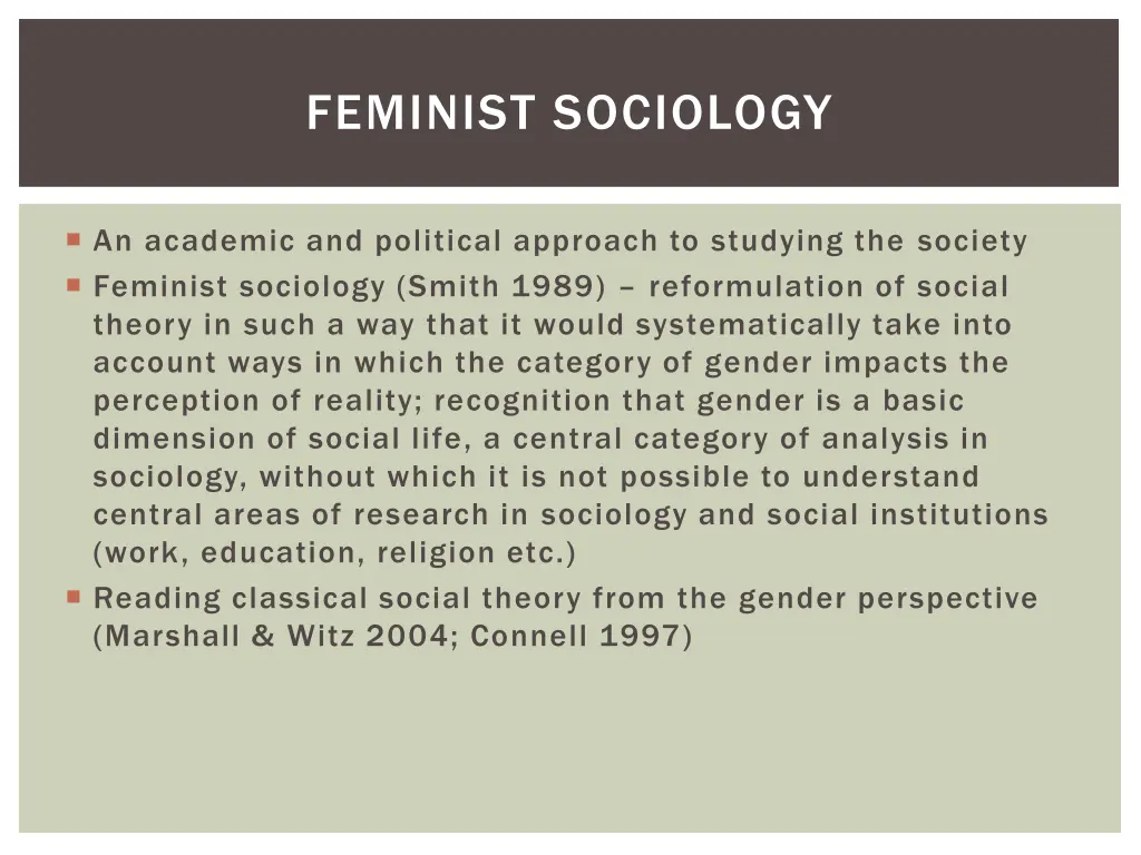 feminist sociology