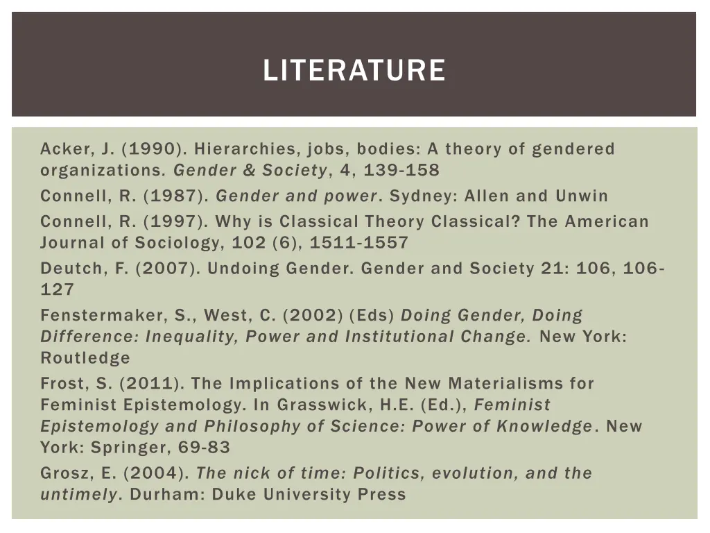 literature