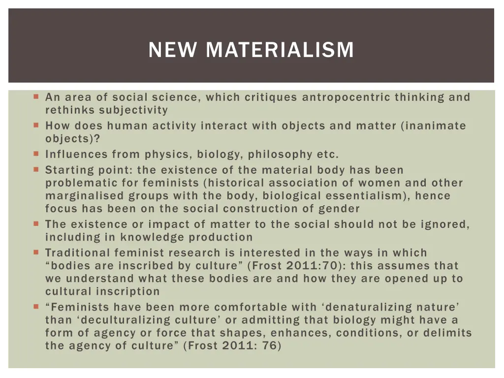 new materialism