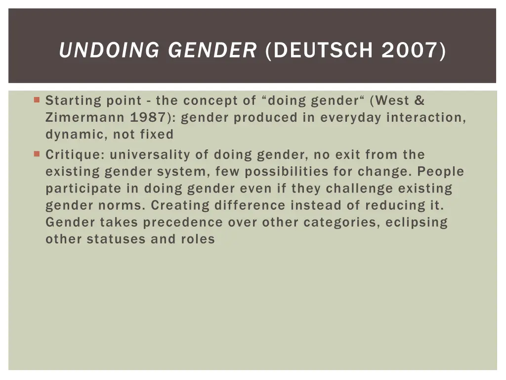 undoing gender deutsch 2007
