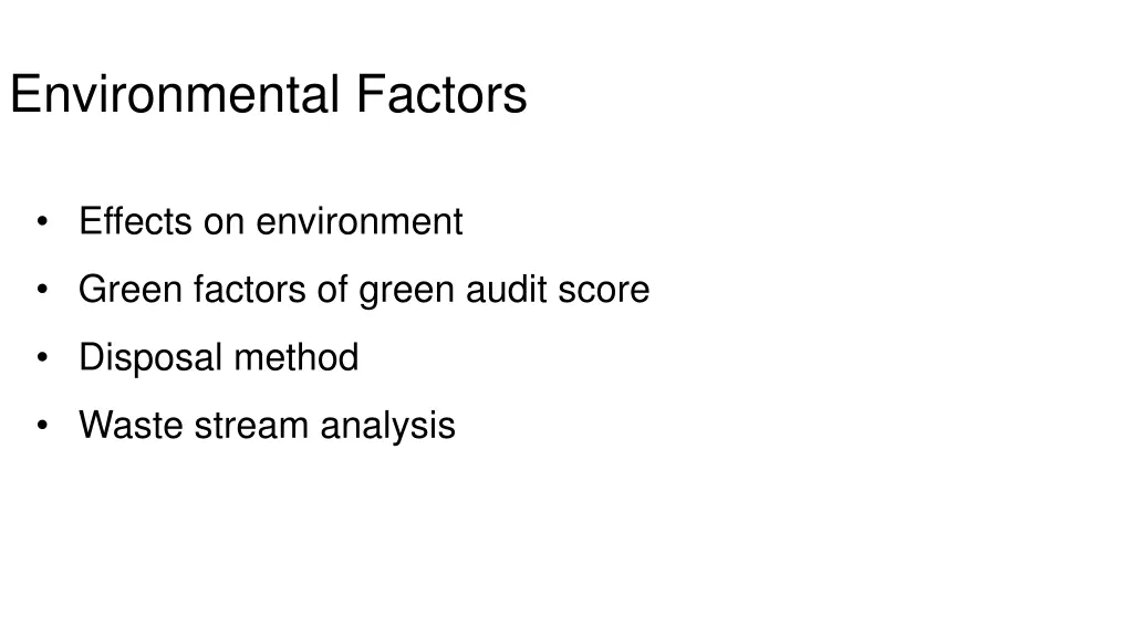 environmental factors