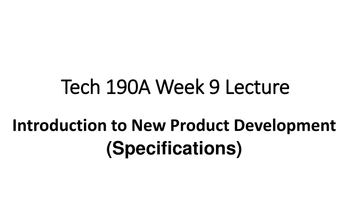 tech 190a week 9 lecture tech 190a week 9 lecture