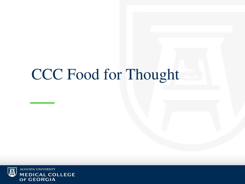 ccc food for thought