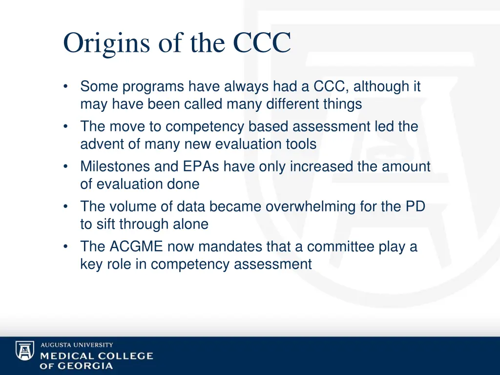 origins of the ccc
