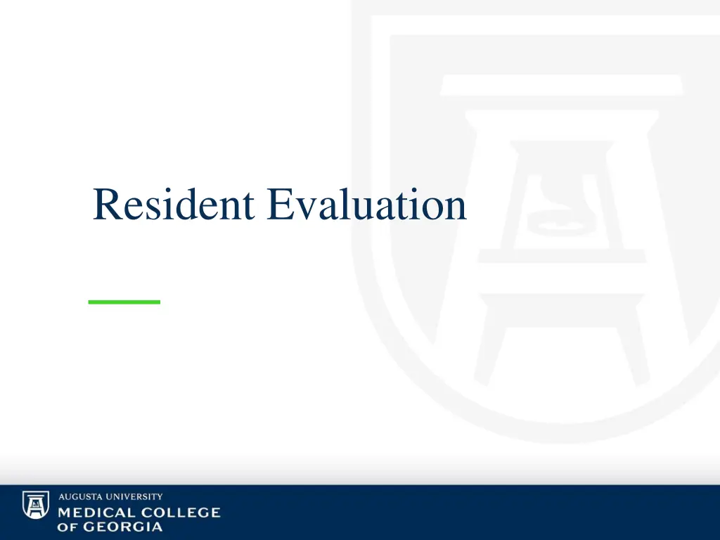 resident evaluation