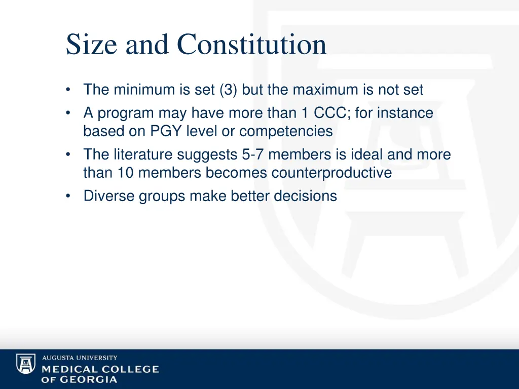 size and constitution