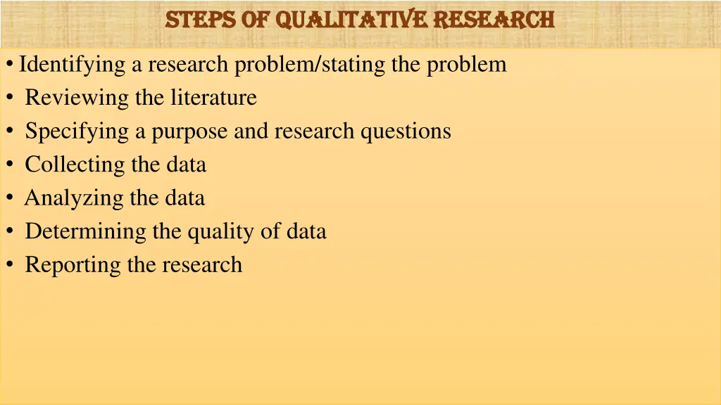 steps of qualitative research steps