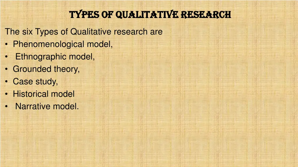 types of qualitative research types