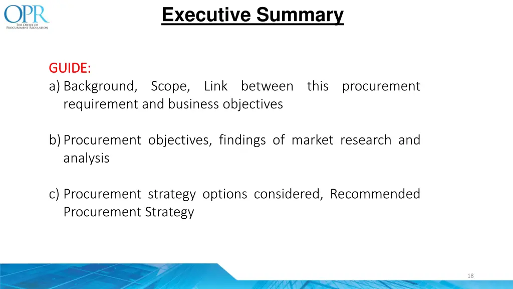 executive summary