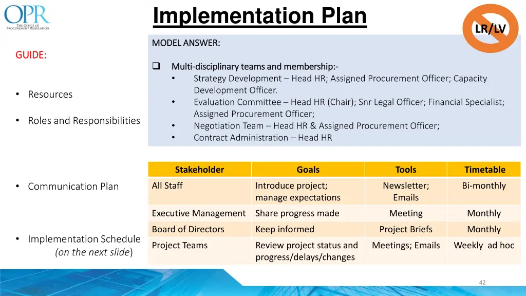 implementation plan