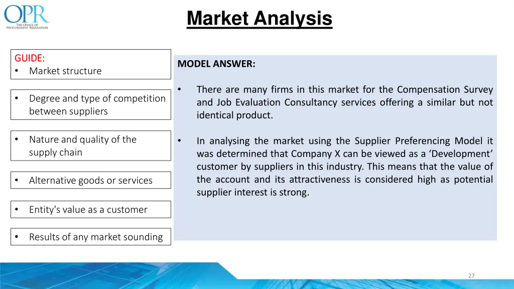 market analysis