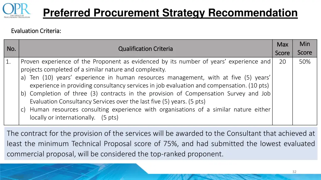 preferred procurement strategy recommendation 4
