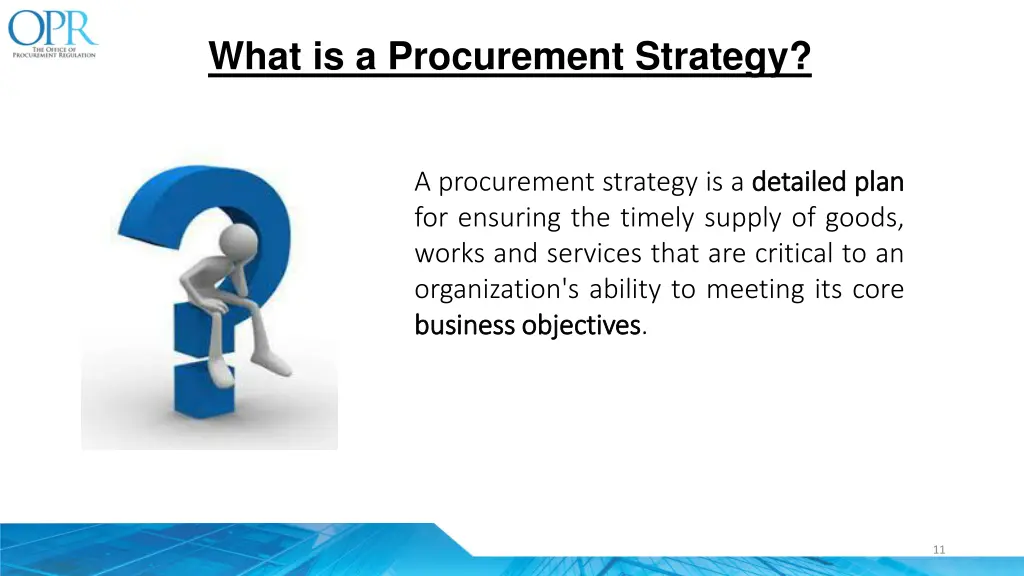 what is a procurement strategy