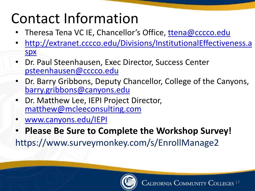 contact information theresa tena vc ie chancellor