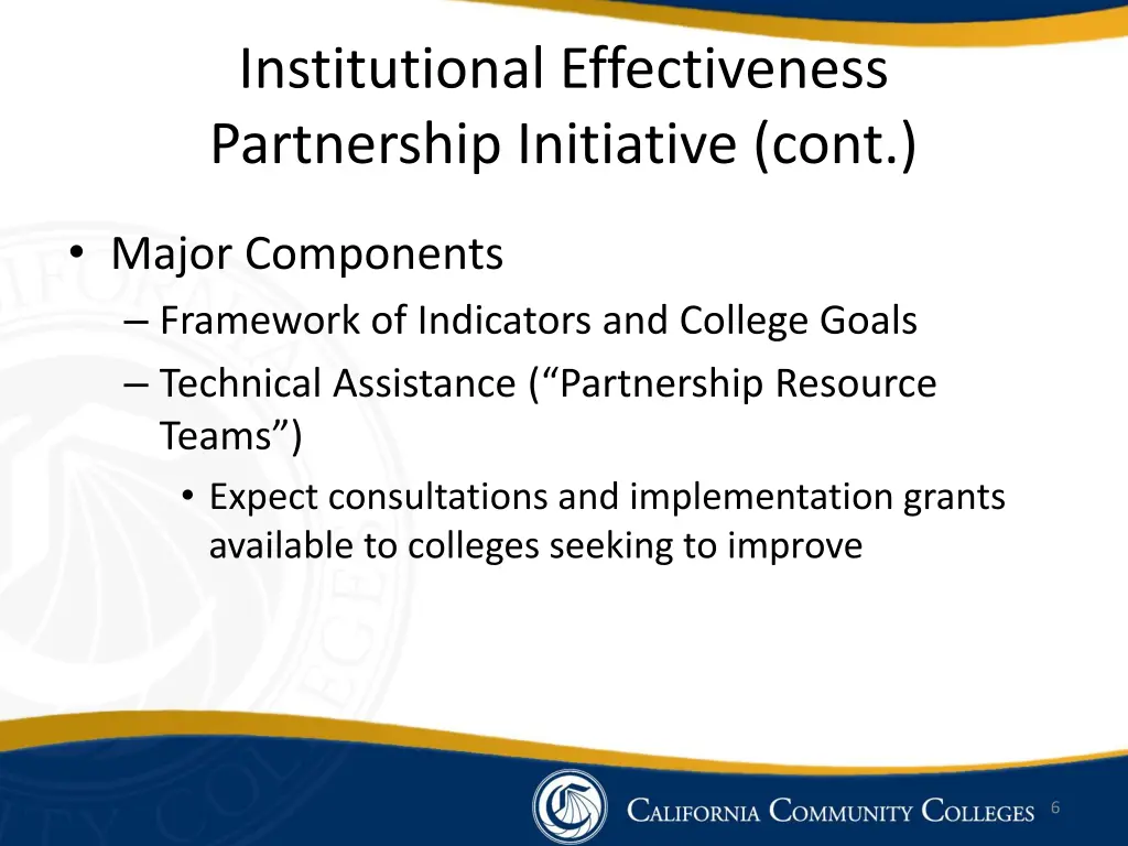 institutional effectiveness partnership 3