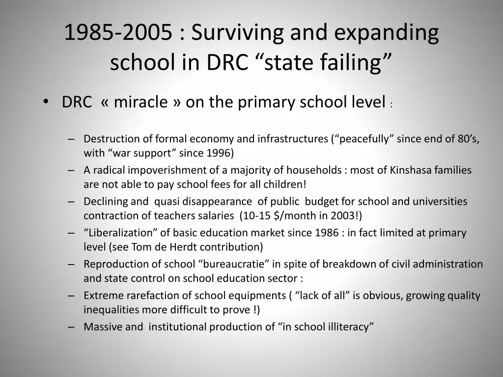 1985 2005 surviving and expanding school