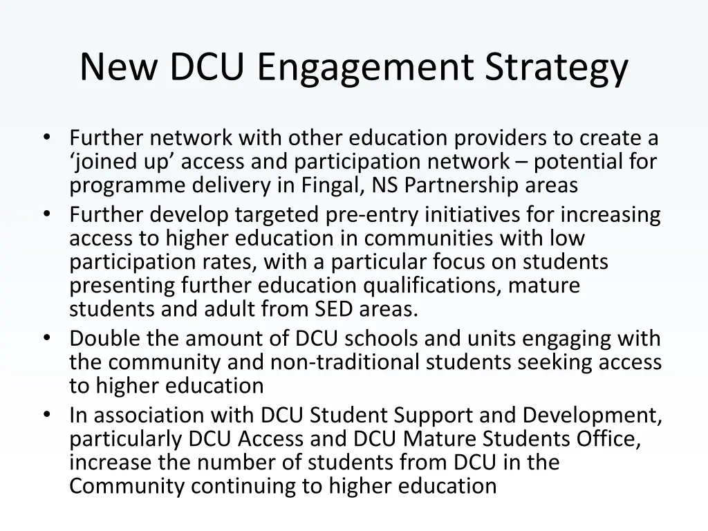 new dcu engagement strategy