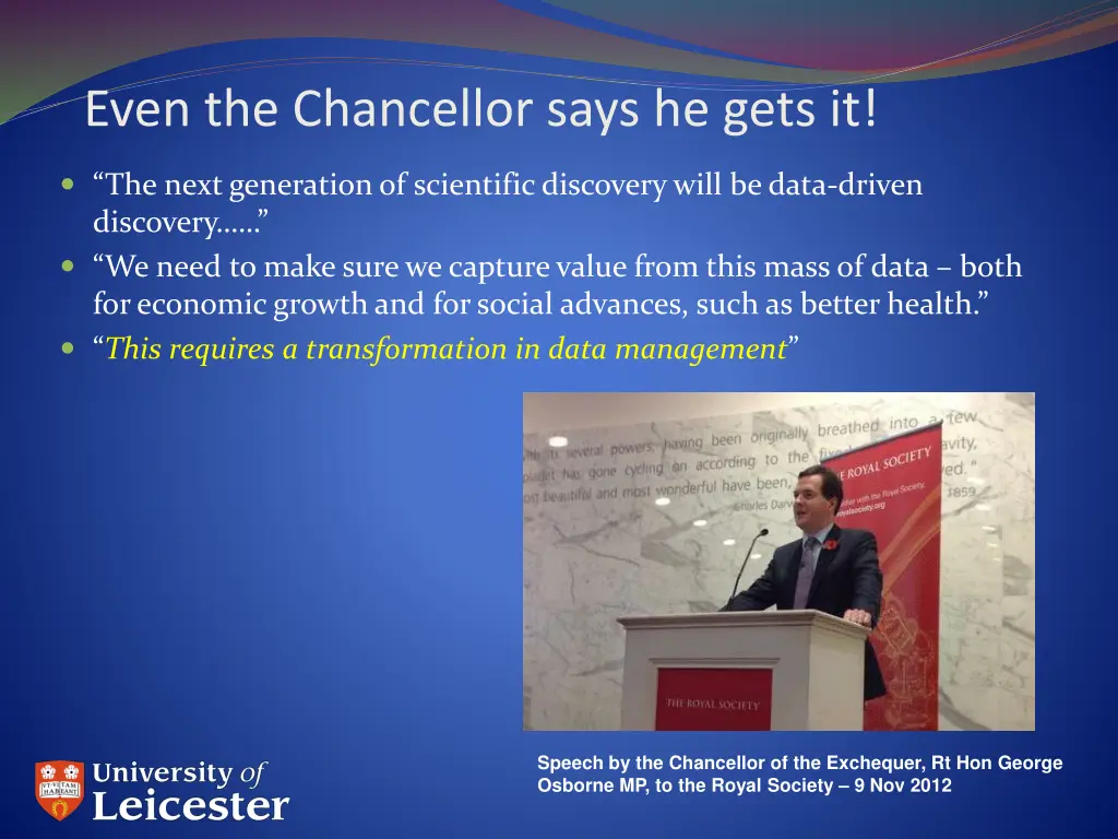 even the chancellor says he gets it
