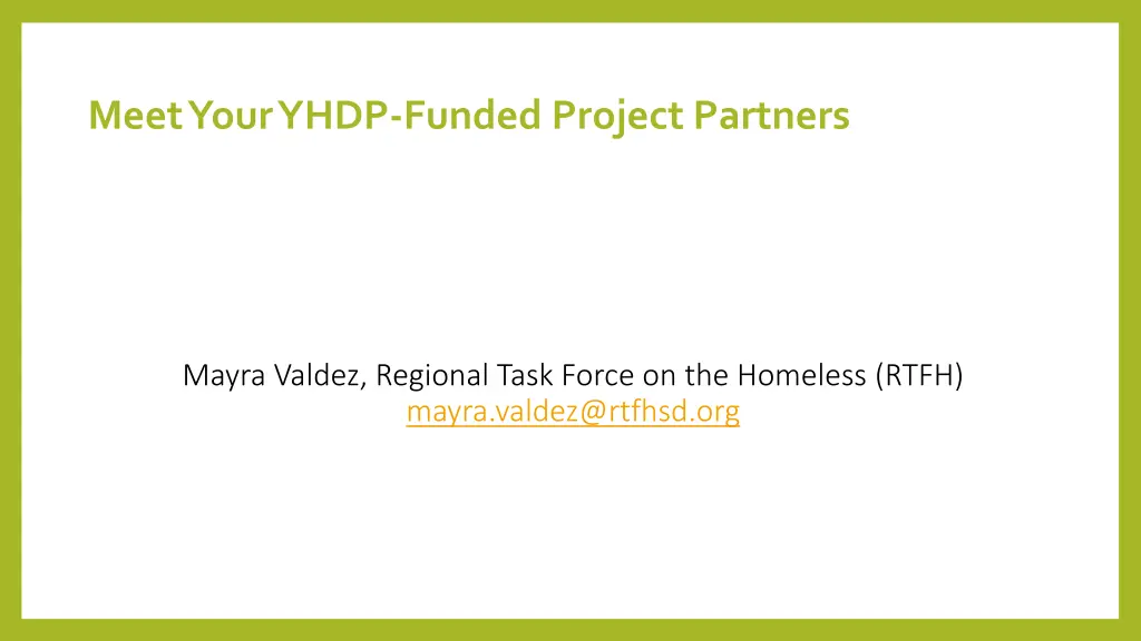 meet your yhdp funded project partners