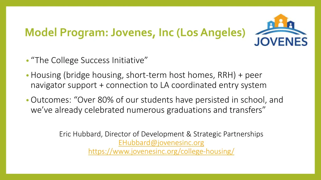 model program jovenes inc los angeles