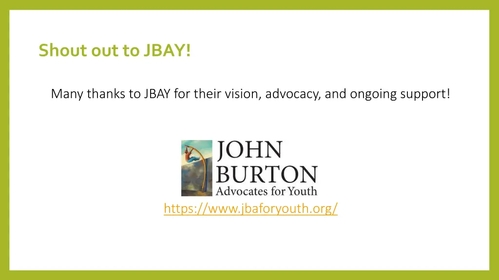 shout out to jbay