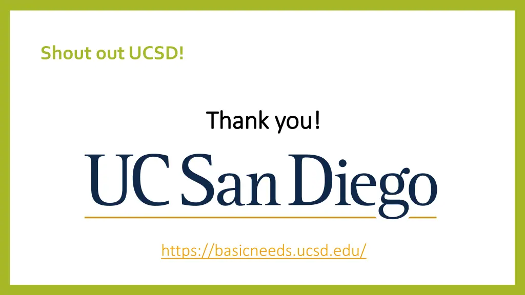 shout out ucsd