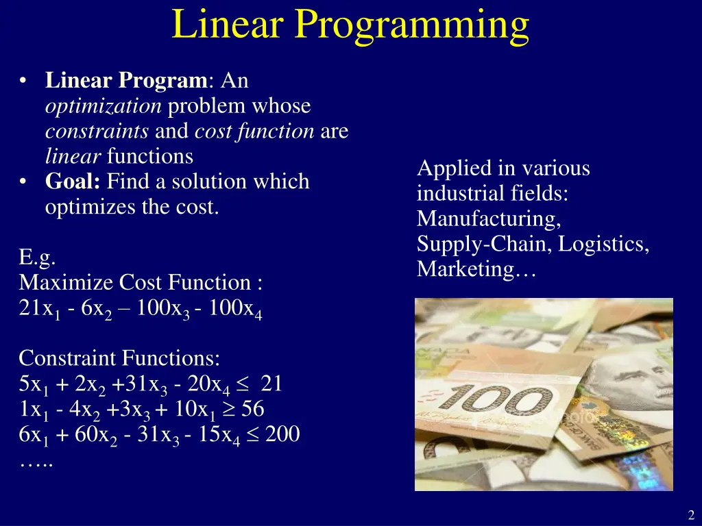 linear programming