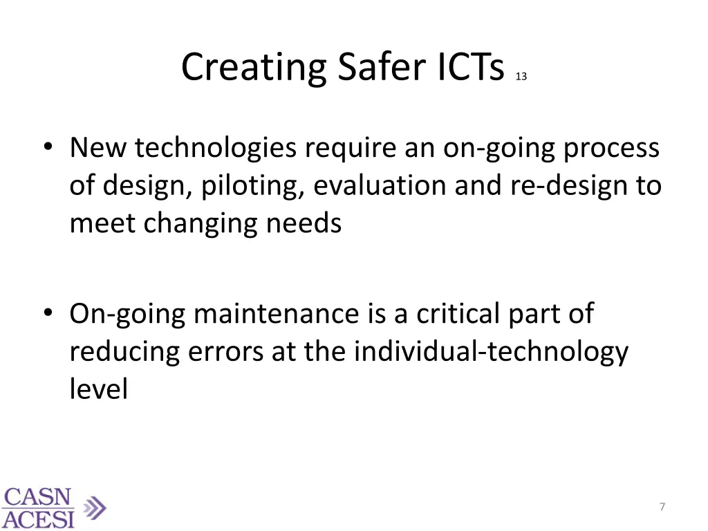 creating safer icts 13