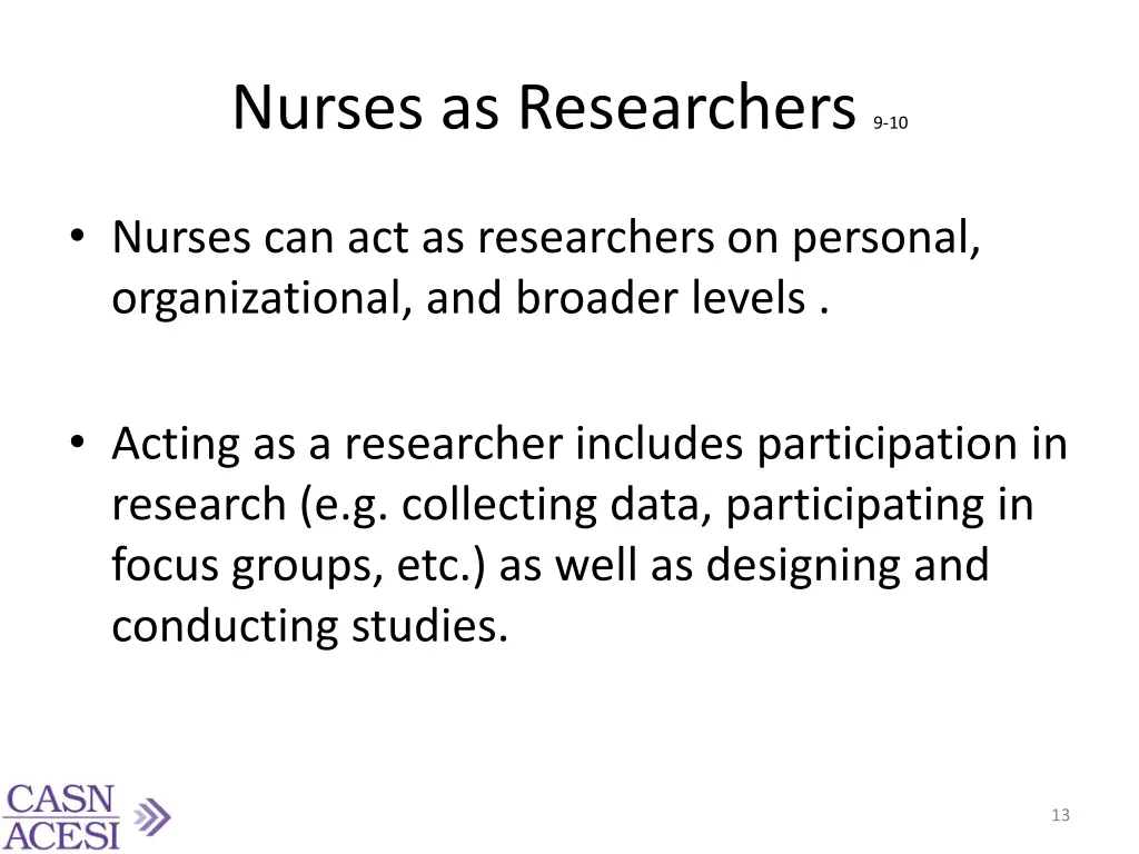 nurses as researchers 9 10