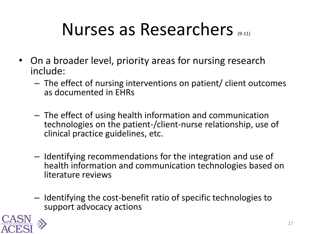 nurses as researchers 9 11