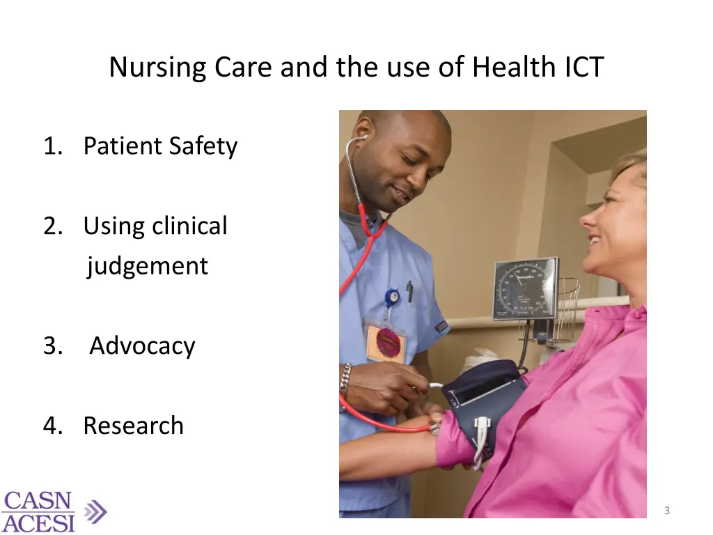 nursing care and the use of health ict